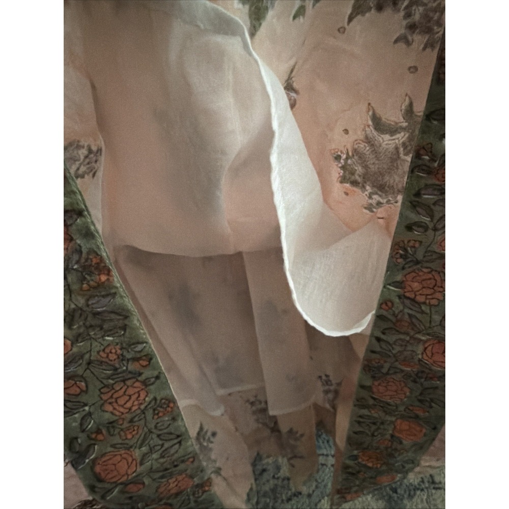 Victoria Dunn Women's Midi Dress Small Flowy Cottagecore Prairie Boho Ruffles - Picture 10 of 10